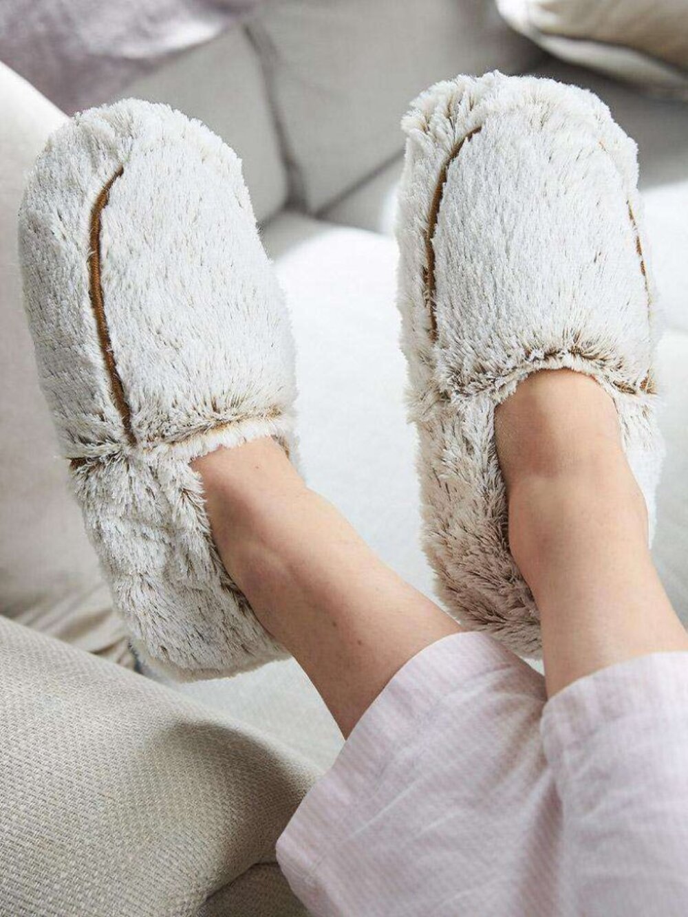 Warmies Slippers, Marshmallow Brown, Women's Size S-M